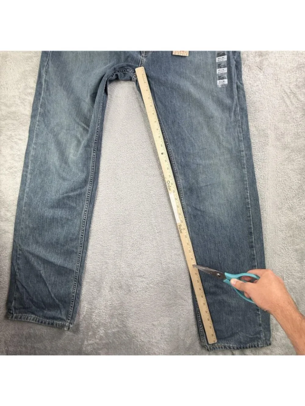 Levi's 559 Jeans Mens 40x38 Blue Relaxed Straight Medium Wash Big & Tall New